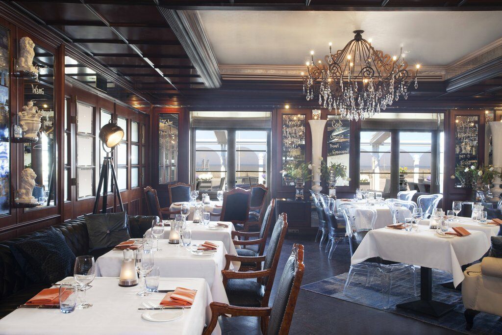 Hotel Van Oranje Noordwijk Zewnętrze zdjęcie The dining room at the restaurant